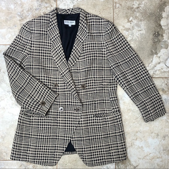 Giorgio Armani Jackets & Blazers - Giorgio Armani Vintage Houndstooth Blazer